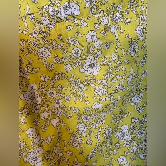 Reimagined J. Crew Liberty Flora Print Yellow Paperbag Shorts Size 2 - Picture 5 of 9